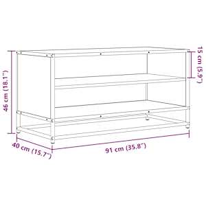 TV skříňka dub sonoma 91 x 40 x 46 cm kompozitní dřevo a kov - obrázek 9