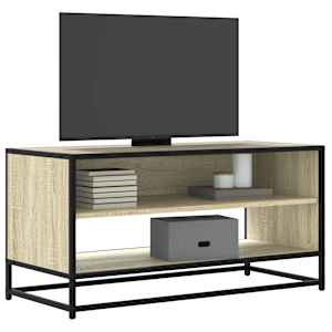 TV skříňka dub sonoma 91 x 40 x 46 cm kompozitní dřevo a kov - obrázek 1