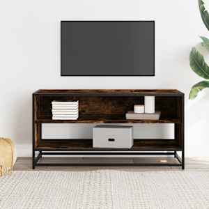 TV skříňka kouřový dub 91 x 40 x 46 cm kompozitní dřevo a kov - obrázek 3