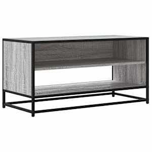 TV skříňka šedá sonoma 91 x 40 x 46 cm kompozitní dřevo a kov - obrázek 2
