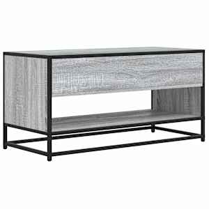 TV skříňka šedá sonoma 91 x 40 x 46 cm kompozitní dřevo a kov - obrázek 6