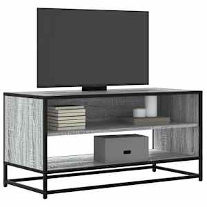 TV skříňka šedá sonoma 91 x 40 x 46 cm kompozitní dřevo a kov - obrázek 1