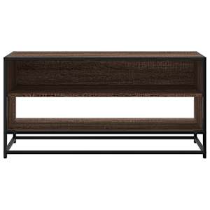 TV skříňka hnědý dub 91 x 40 x 46 cm kompozitní dřevo a kov - obrázek 4