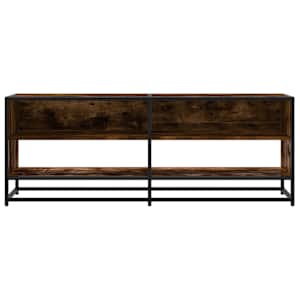 TV skříňka kouřový dub 120,5x40x46 cm kompozitní dřevo a kov - obrázek 4