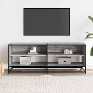 TV skříňka šedá sonoma 120,5x40x46 cm kompozitní dřevo a kov - obrázek 3