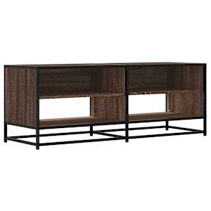 TV skříňka hnědý dub 120,5 x 40 x 46 cm kompozitní dřevo a kov - obrázek 2