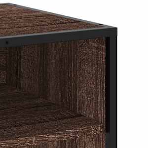 TV skříňka hnědý dub 120,5 x 40 x 46 cm kompozitní dřevo a kov - obrázek 7