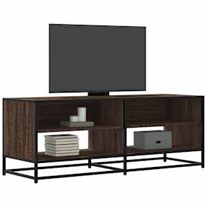 TV skříňka hnědý dub 120,5 x 40 x 46 cm kompozitní dřevo a kov - obrázek 1