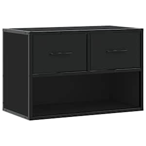 TV skříňka černá 60 x 31 x 39,5 cm kompozitní dřevo a kov - obrázek 2