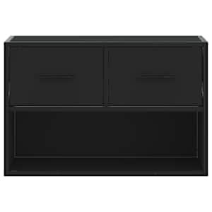 TV skříňka černá 60 x 31 x 39,5 cm kompozitní dřevo a kov - obrázek 4