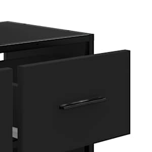 TV skříňka černá 60 x 31 x 39,5 cm kompozitní dřevo a kov - obrázek 8