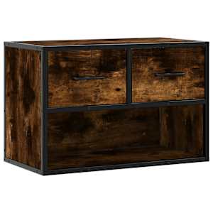 TV skříňka kouřový dub 60 x 31 x 39,5 cm dřevo a kov - obrázek 2