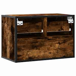 TV skříňka kouřový dub 60 x 31 x 39,5 cm dřevo a kov - obrázek 6