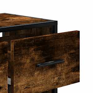 TV skříňka kouřový dub 60 x 31 x 39,5 cm dřevo a kov - obrázek 8