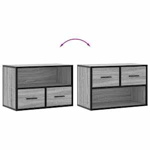 TV skříňka šedá sonoma 60 x 31 x 39,5 cm kompozitní dřevo a kov - obrázek 7