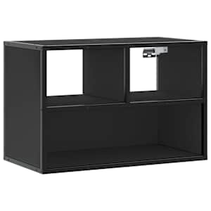 TV skříňka černá 60 x 31 x 39,5 cm kompozitní dřevo a kov - obrázek 2