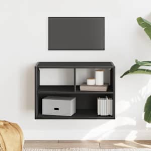 TV skříňka černá 60 x 31 x 39,5 cm kompozitní dřevo a kov - obrázek 3