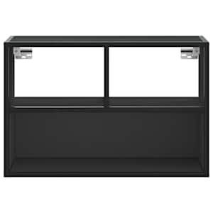 TV skříňka černá 60 x 31 x 39,5 cm kompozitní dřevo a kov - obrázek 4