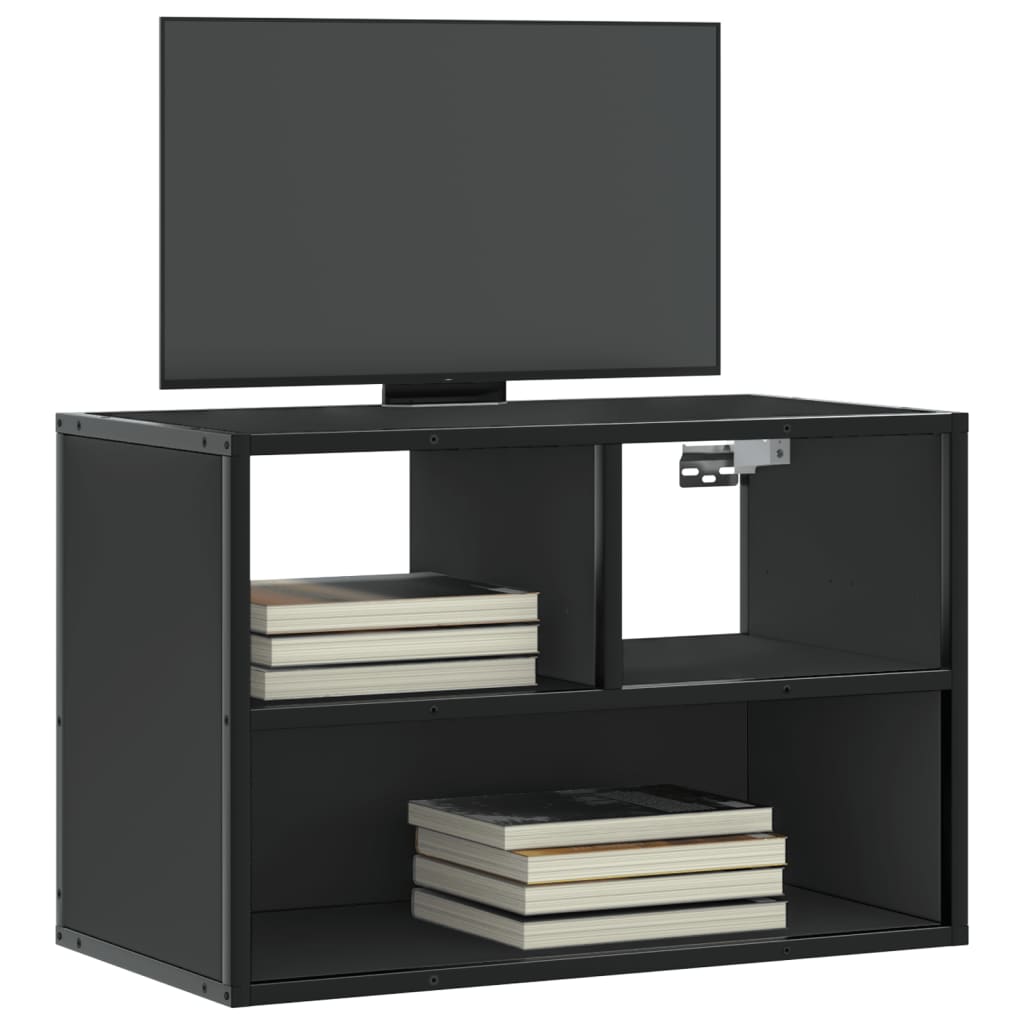 TV-Schrank Schwarz 60x31x39,5 cm Holzwerkstoff und Metall