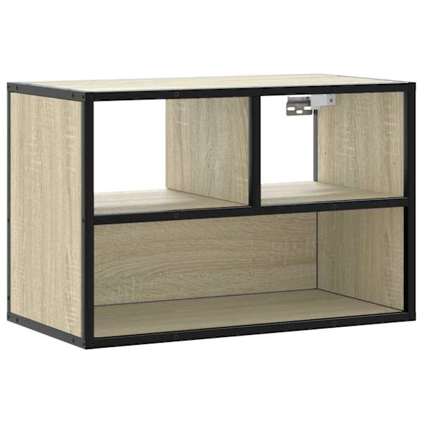 vidaXL telerikapp, Sonoma tamm, 60x31x39,5 cm, tehispuit ja metall
