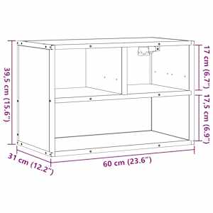 TV skříňka dub sonoma 60 x 31 x 39,5 cm kompozitní dřevo a kov - obrázek 10