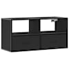 vidaXL telerikapp Must 80x31x39,5 cm Engineered Wood and Metal