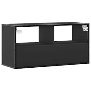 TV skříňka černá 80 x 31 x 39,5 cm kompozitní dřevo a kov - obrázek 6