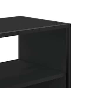 TV skříňka černá 80 x 31 x 39,5 cm kompozitní dřevo a kov - obrázek 8