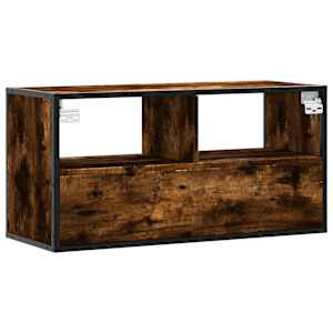 TV skříňka kouřový dub 80 x 31 x 39,5 cm kompozitní dřevo a kov - obrázek 6