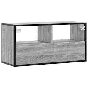 TV skříňka šedá sonoma 80 x 31 x 39,5 cm kompozitní dřevo a kov - obrázek 6