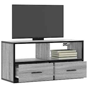 TV skříňka šedá sonoma 80 x 31 x 39,5 cm kompozitní dřevo a kov - obrázek 1