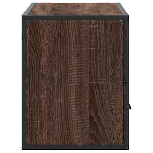 TV skříňka hnědý dub 80 x 31 x 39,5 cm kompozitní dřevo a kov - obrázek 5