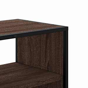 TV skříňka hnědý dub 80 x 31 x 39,5 cm kompozitní dřevo a kov - obrázek 8