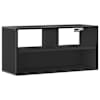vidaXL telerikapp Must 80x31x39,5 cm Engineered Wood and Metal
