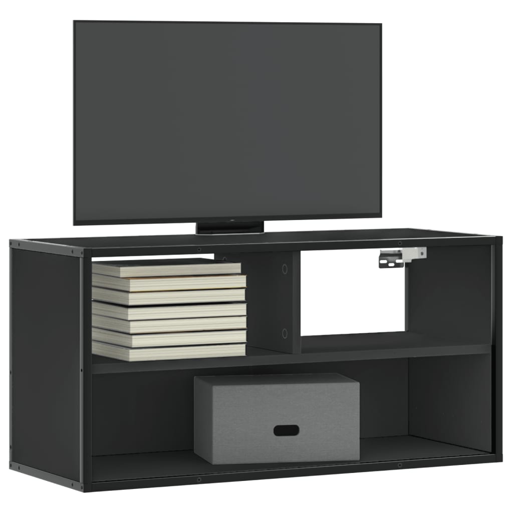 vidaXL TV-Schrank Schwarz 80x31x39,5 cm Holzwerkstoff und Metall