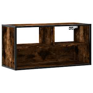 TV skříňka kouřový dub 80 x 31 x 39,5 cm kompozitní dřevo a kov - obrázek 2