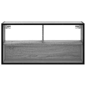 TV skříňka šedá sonoma 80 x 31 x 39,5 cm kompozitní dřevo a kov - obrázek 4
