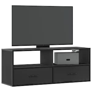 TV skříňka černá 100 x 31 x 39,5 cm kompozitní dřevo a kov - obrázek 1