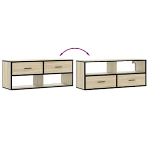 TV skříňka dub sonoma 100 x 31 x 39,5 cm kompozitní dřevo a kov - obrázek 7