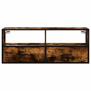 TV skříňka kouřový dub 100x31x39,5 cm kompozitní dřevo a kov - obrázek 4