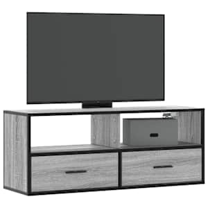 TV omarica siva sonoma 100x31x39,5 cm inženirski les in kovina