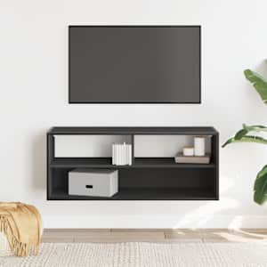 TV skříňka černá 100 x 31 x 39,5 cm kompozitní dřevo a kov - obrázek 3