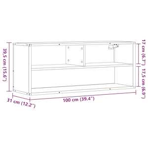 TV skříňka černá 100 x 31 x 39,5 cm kompozitní dřevo a kov - obrázek 10