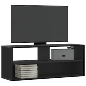 TV skříňka černá 100 x 31 x 39,5 cm kompozitní dřevo a kov - obrázek 1
