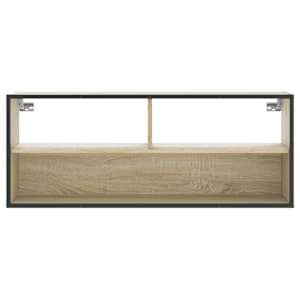 TV skříňka dub sonoma 100 x 31 x 39,5 cm kompozitní dřevo a kov - obrázek 4