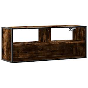 TV skříňka kouřový dub 100x31x39,5 cm kompozitní dřevo a kov - obrázek 2