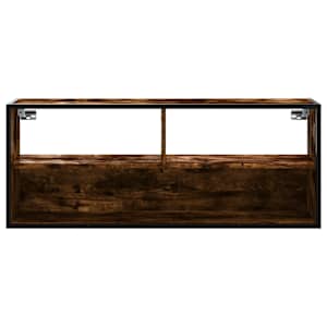 TV skříňka kouřový dub 100x31x39,5 cm kompozitní dřevo a kov - obrázek 4