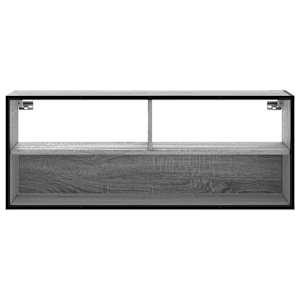 TV skříňka šedá sonoma 100x31x39,5 cm kompozitní dřevo a kov - obrázek 4