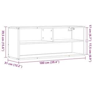 TV skříňka šedá sonoma 100x31x39,5 cm kompozitní dřevo a kov - obrázek 10