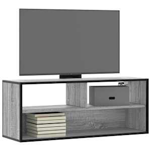 TV skříňka šedá sonoma 100x31x39,5 cm kompozitní dřevo a kov - obrázek 1